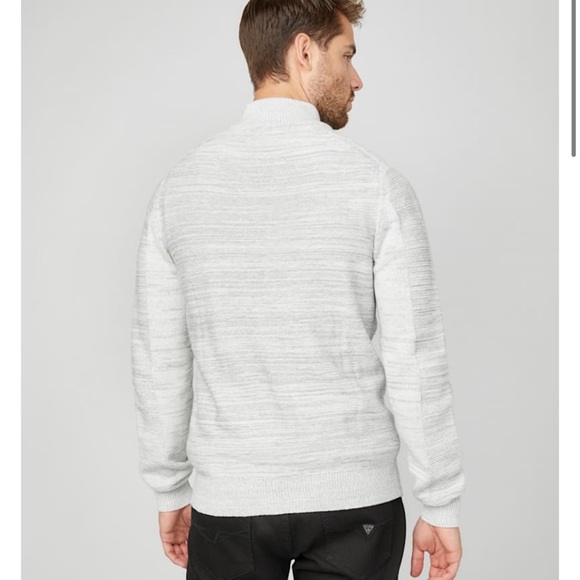 New GUESS Chet Marled Mock Neck Sweater SZ M - Picture 4 of 6